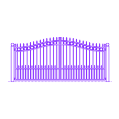 Buildings Gates Driveway Gates Concord Split Line Art Illustration Svg, Free Vectors File